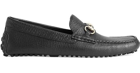 Shop Gucci Ayrton Driver Leather Loafers 